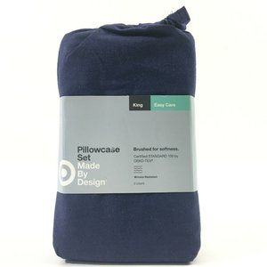 Made By Design Pillowcase Set King 20" x 40" Blue